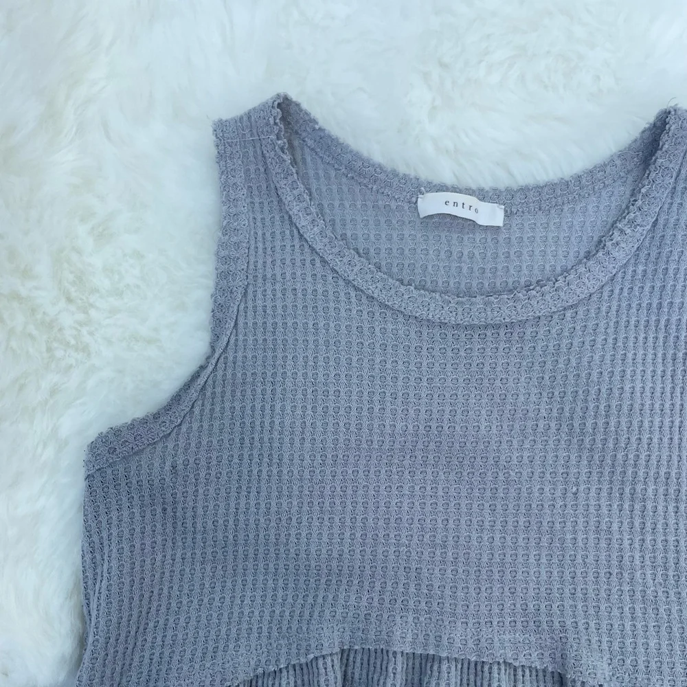 Entro Babydoll Waffle Knit Tank Top - Picture 3 of 3